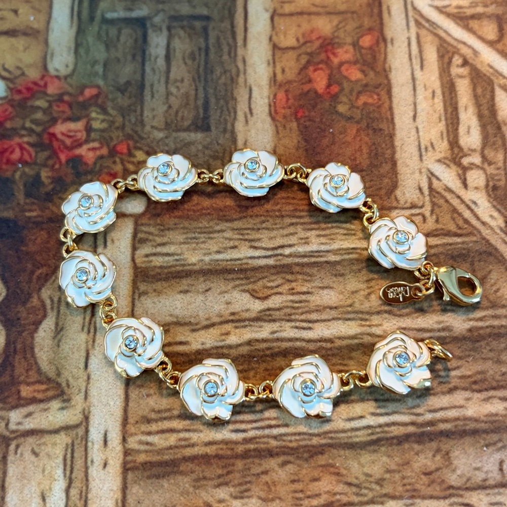 Joan Rivers Classics Collection 
White & Gold Rose bracelet